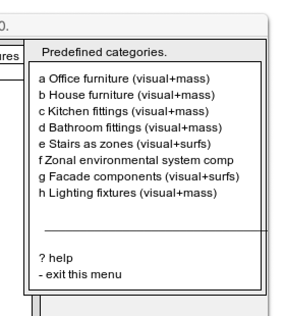 Figure 3.14 Predefined categories