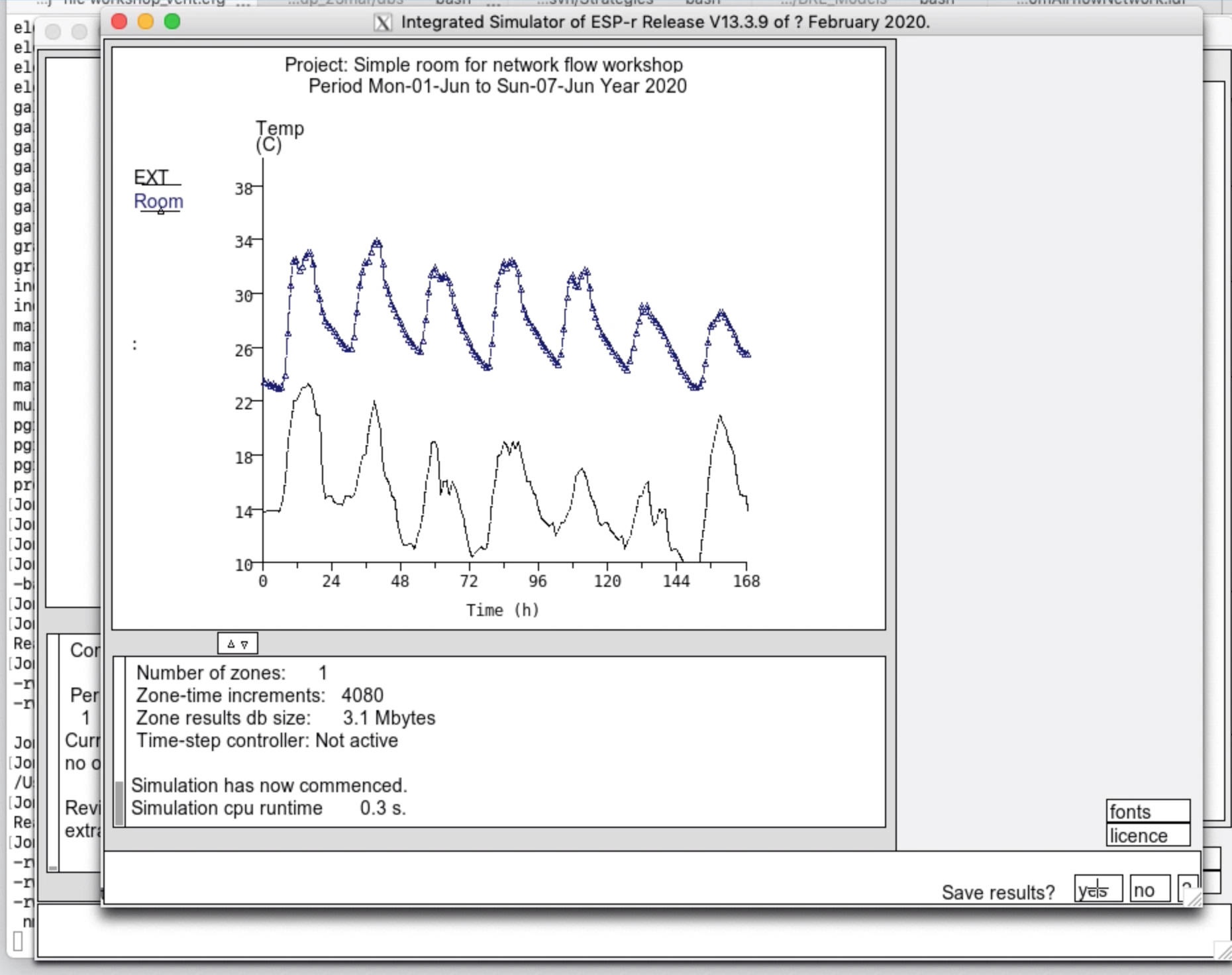 Figure 7.4.1: simulation preview of summer performance