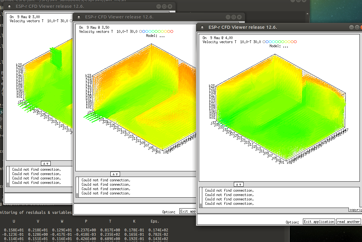 Figure 8.8: Preview of CFD domain as simulation progresses.