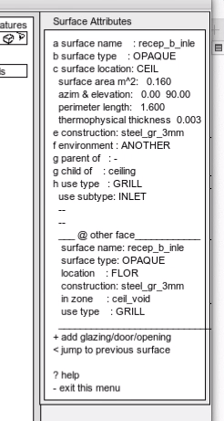 Figure 7.6.2: surface USE attributes